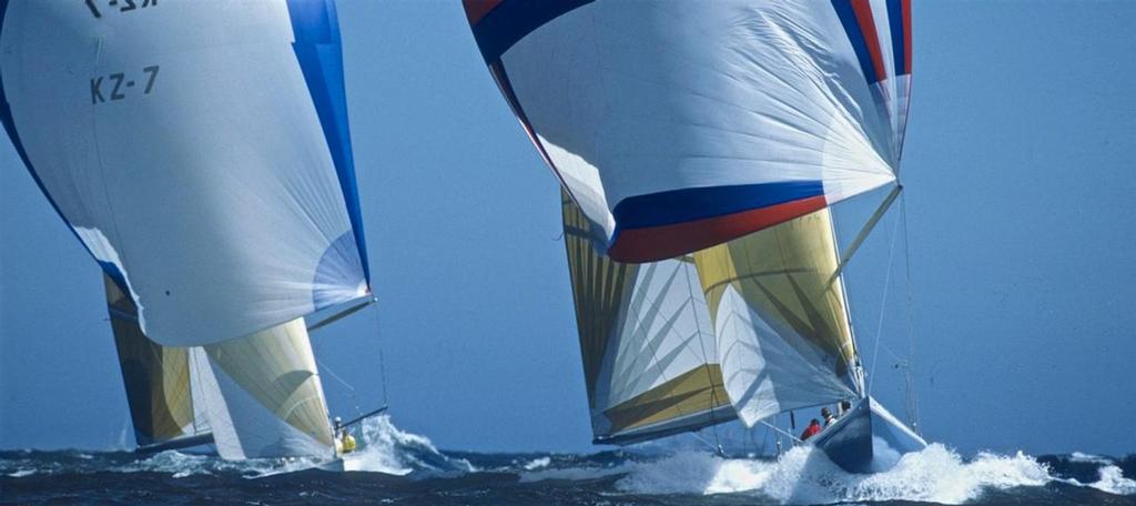 12 Metres sailing in Fremantle ahead of the 1986/87 America's Cup regatta © Daniel Forster http://www.DanielForster.com